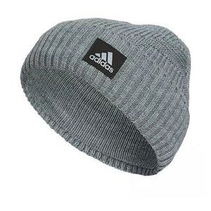 NEW Adidas Men's Pine Knot 4‎ Fold Beanie Cap Heather Grey Black